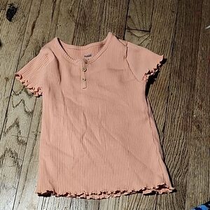 Girls' Coral Ruffle Sleeve Tee